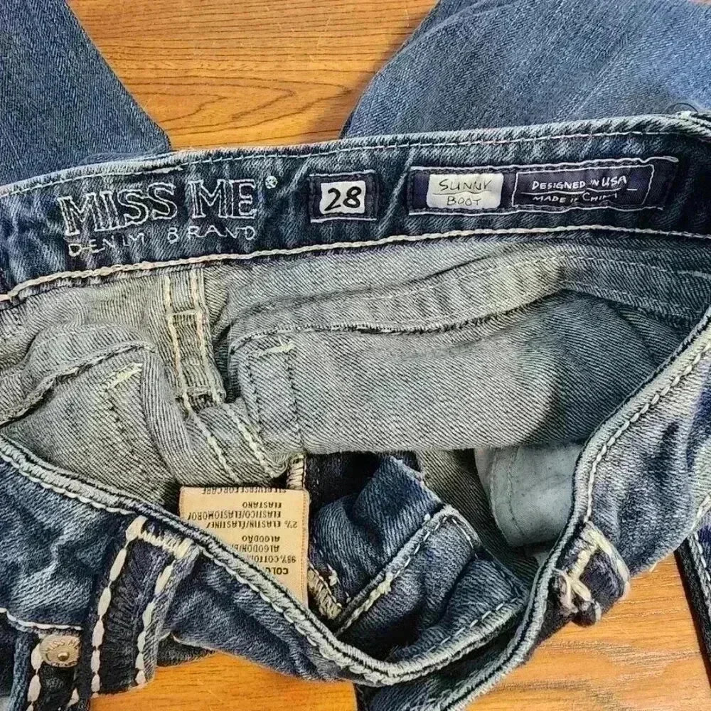 Miss Me Womens Sunny Bootcut Jeans 28x32 JPD1015-5 - Picture 13 of 13